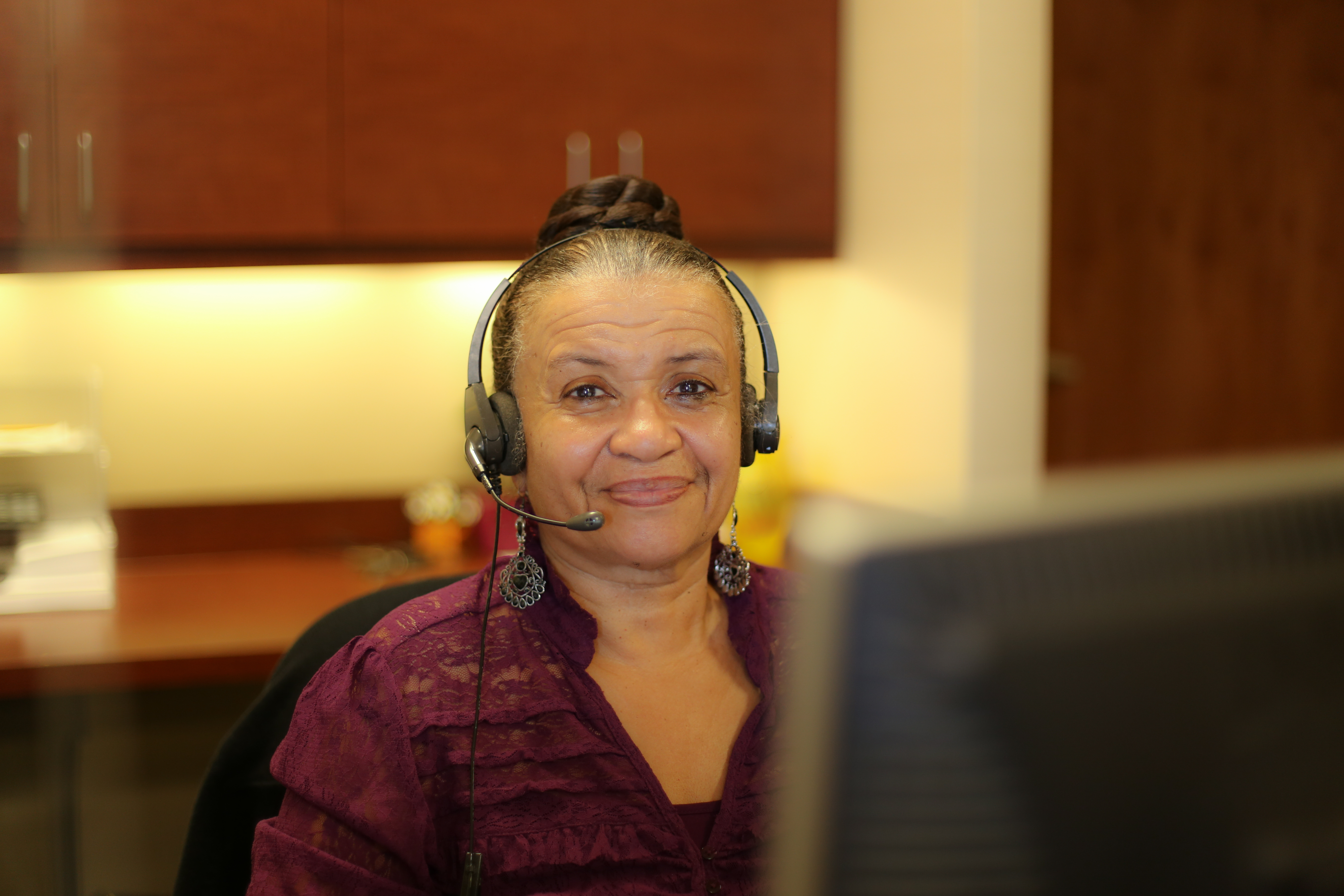 Jannie Butler at the VMLIP front desk