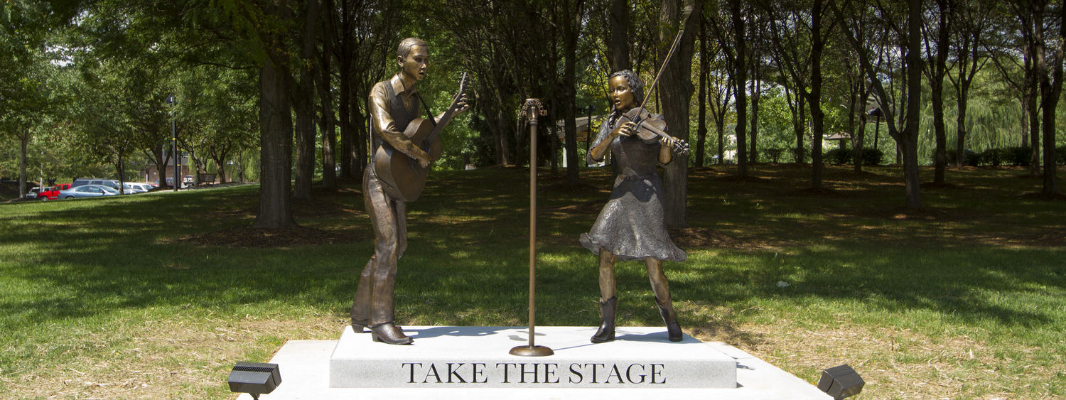 "Take the Stage" was commissioned by Bristol sculptor Val Lyle