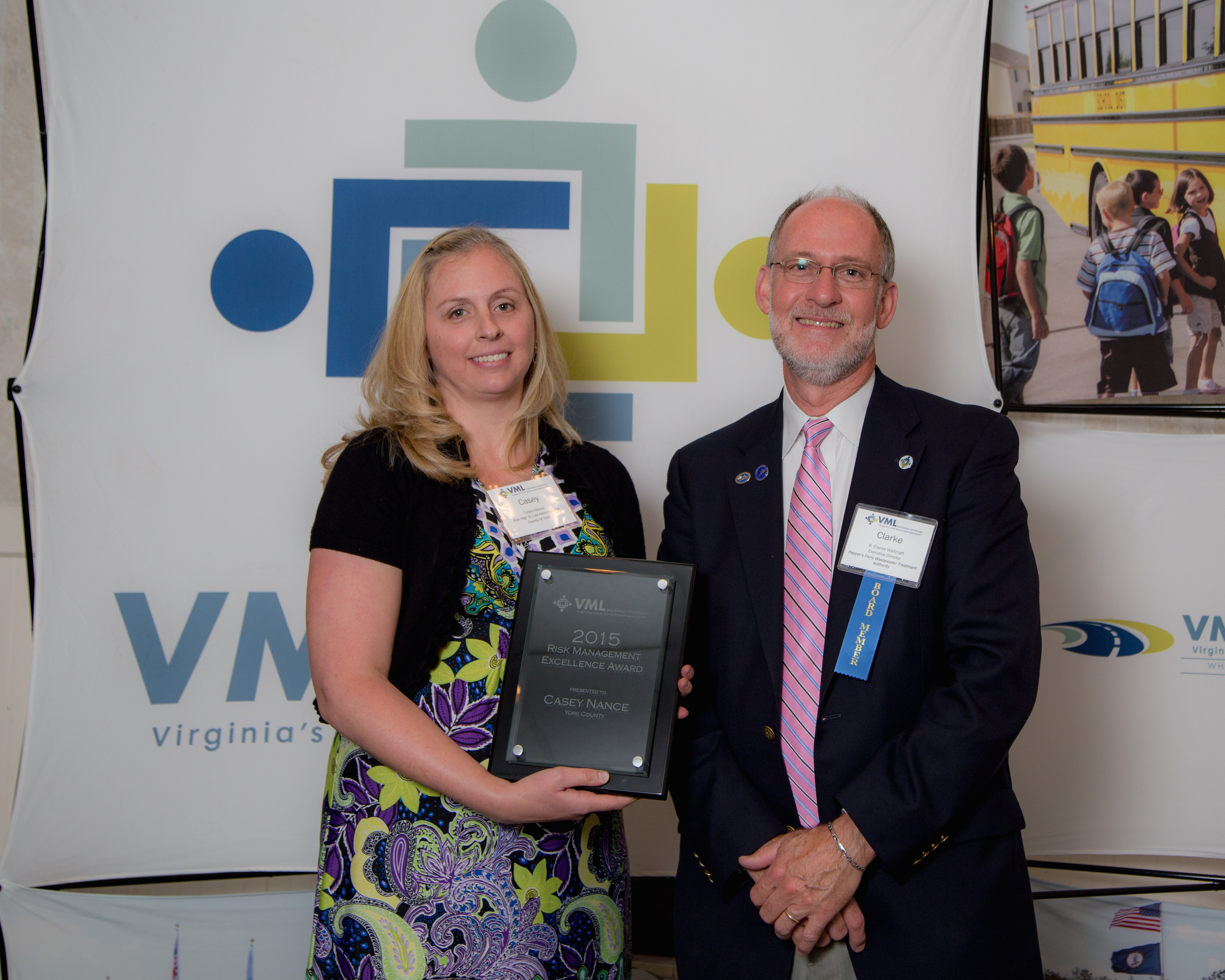(L to R): Casey Nance with York County and VMLIP Members’ Supervisory Board Member Clarke Wallcraft