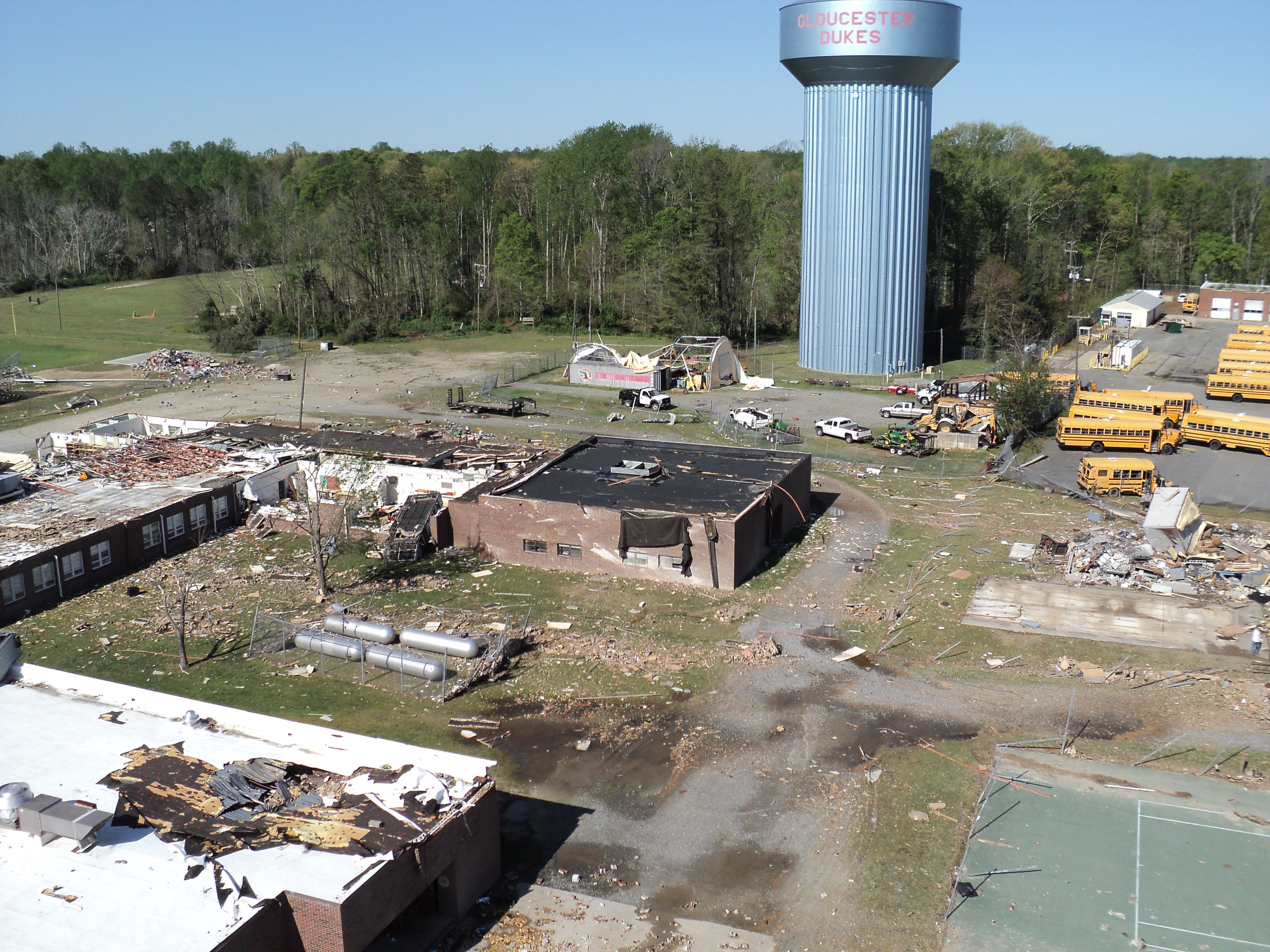 An F3 tornado destroyed Page County School in April, 2011
